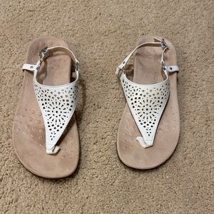 Vionic White and Tan Sandals